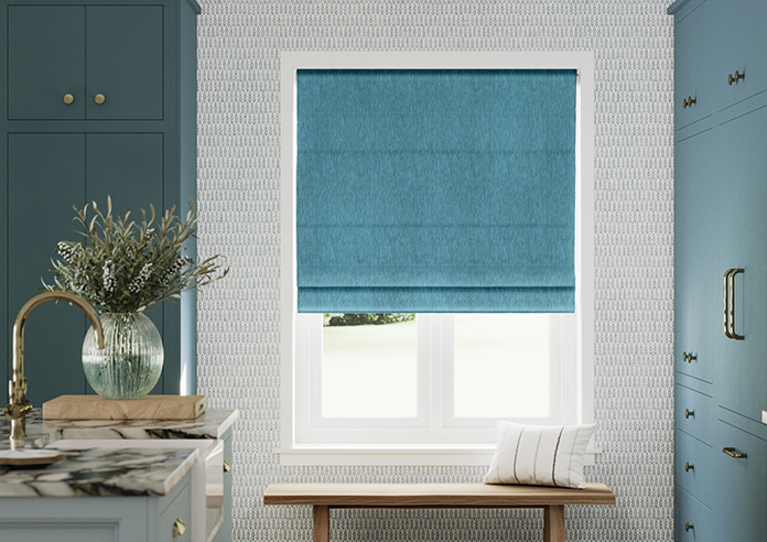 Kent, Peacock - Twist&Fit Roman Blind - Image 3